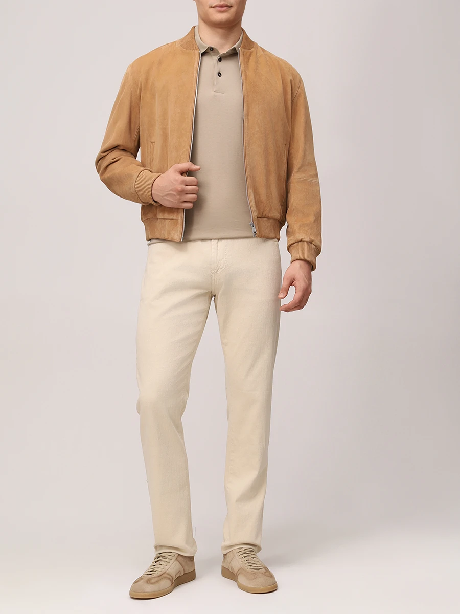 Бомбер замшевый