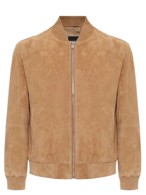 Бомбер замшевый BOSS