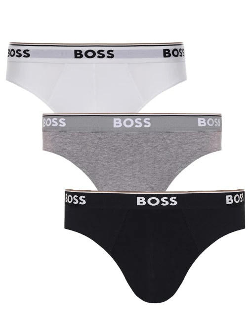 Набор из трех хлопковых трусов-брифов BOSS