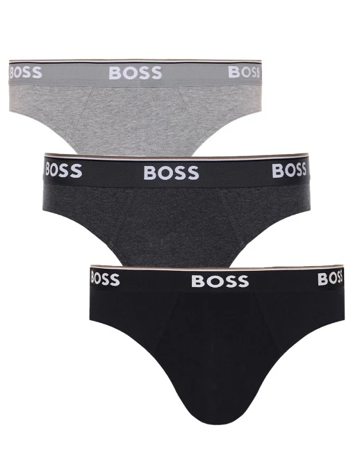 Набор из трех хлопковых трусов-брифов BOSS