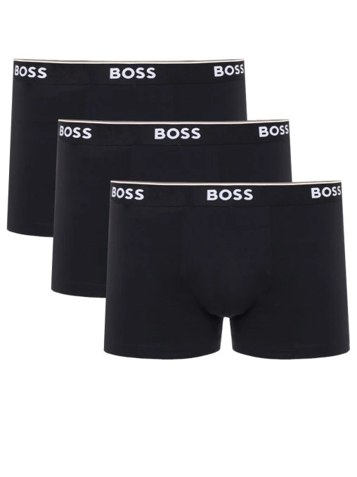 Набор из трех хлопковых трусов-боксеров BOSS