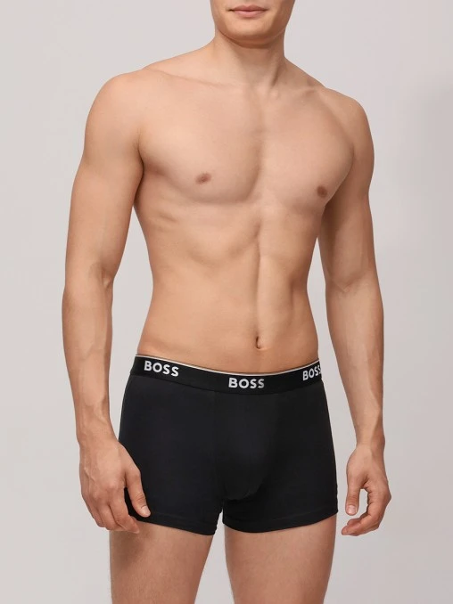Набор из трех хлопковых трусов-боксеров BOSS