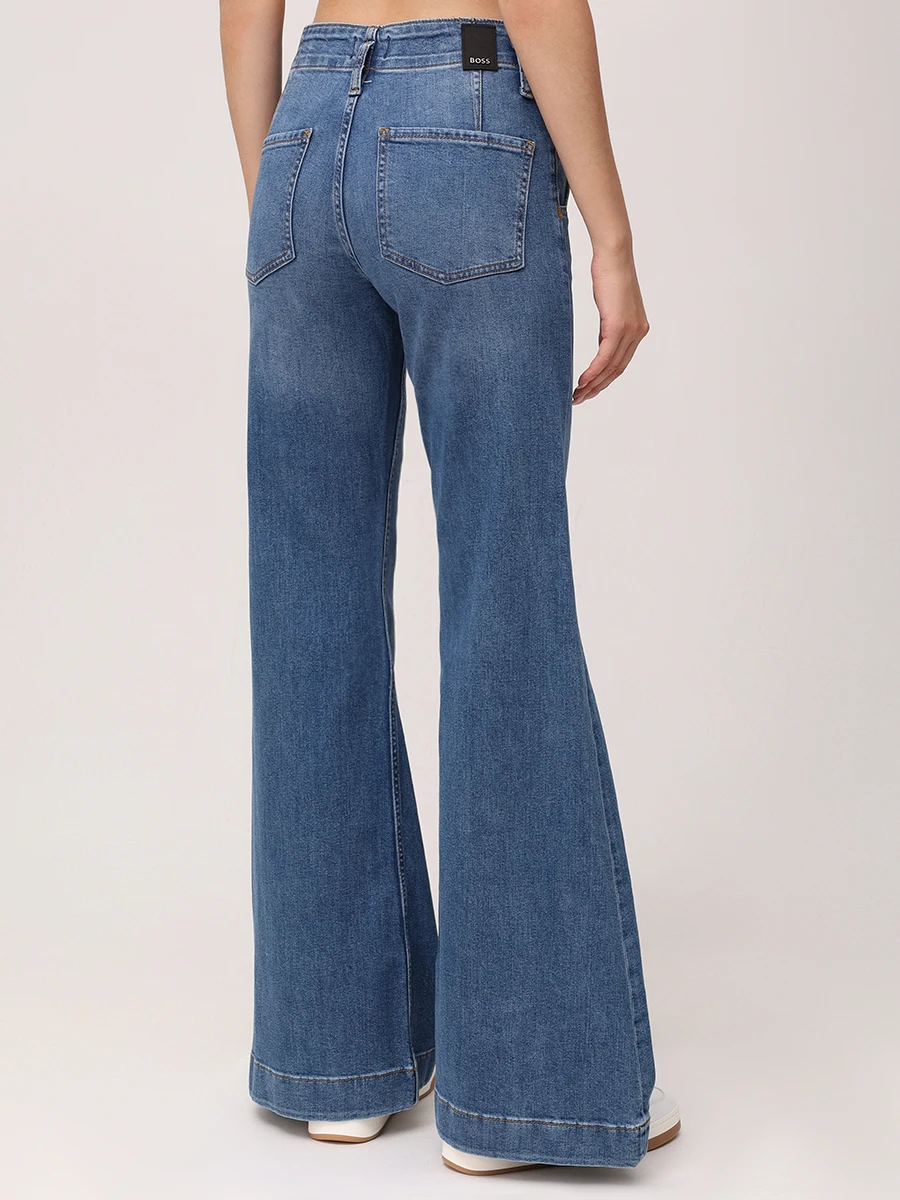 Джинсы-клеш хлопковые