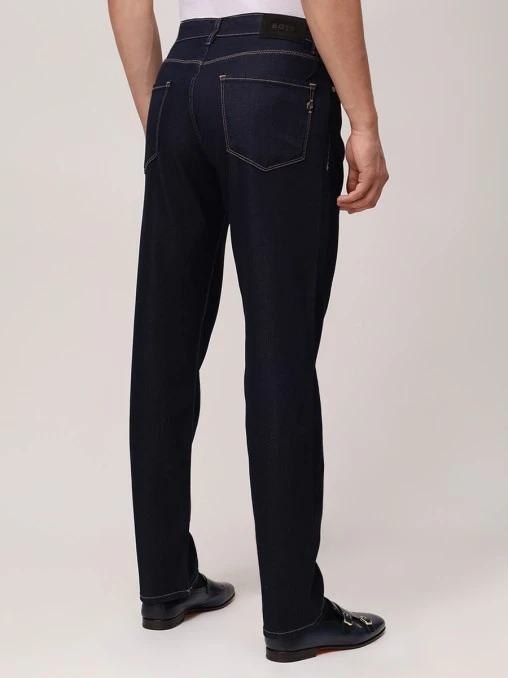 Джинсы Regular Fit из хлопка и лиоцелла BOSS