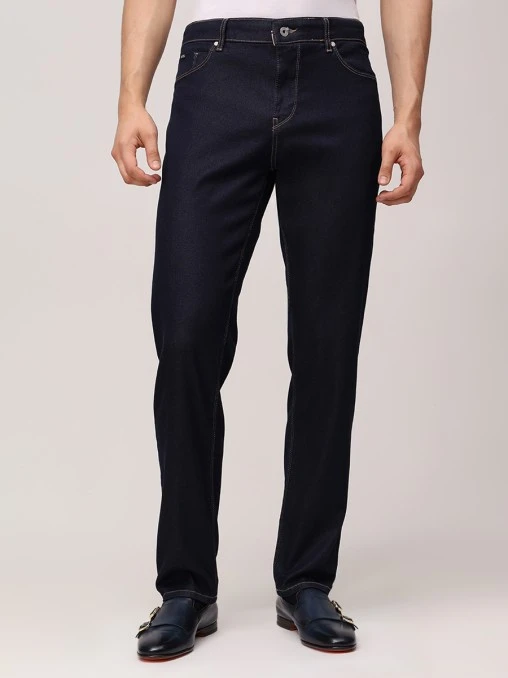 Джинсы Regular Fit из хлопка и лиоцелла BOSS