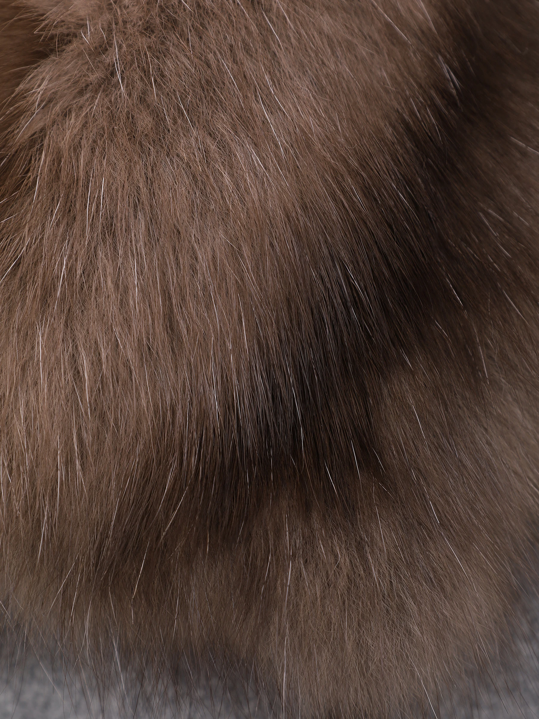 Парка шерстяная на соболином меху