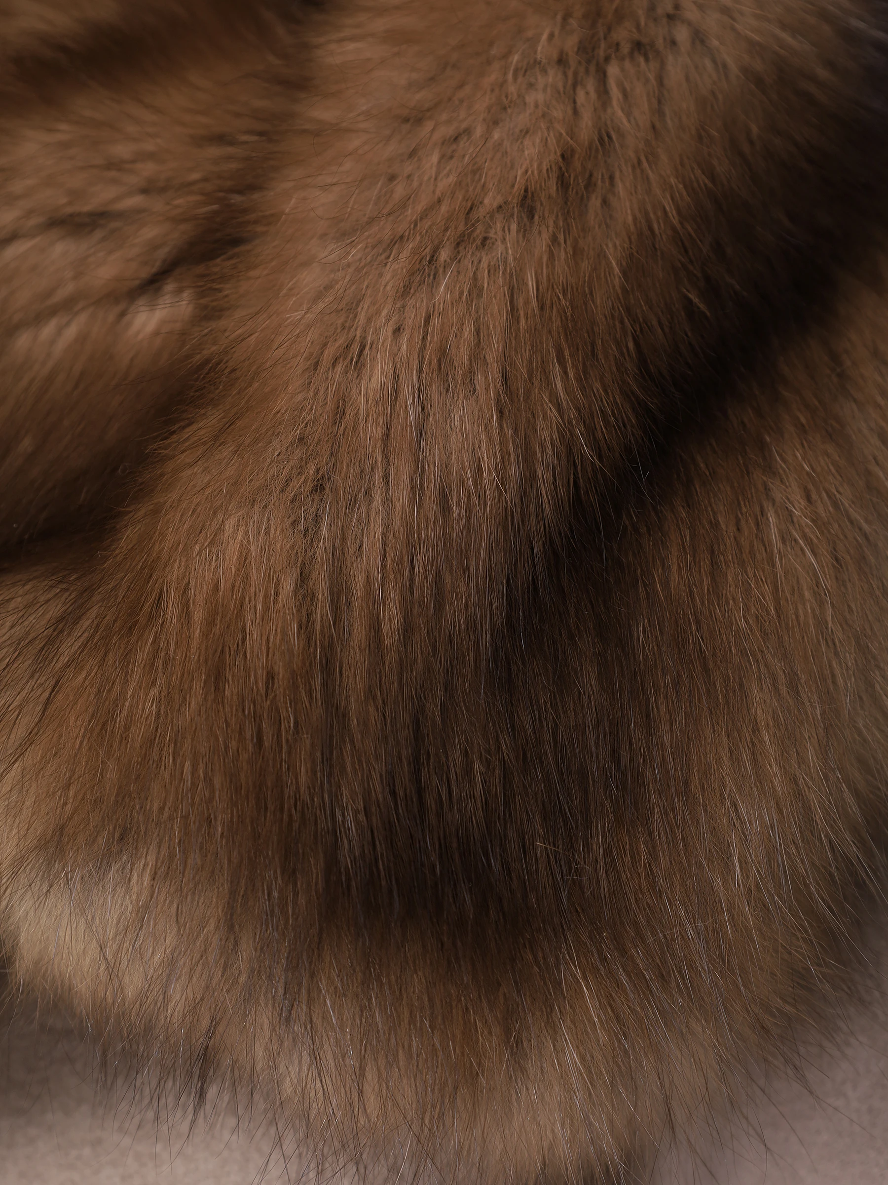 Парка шерстяная на соболином меху