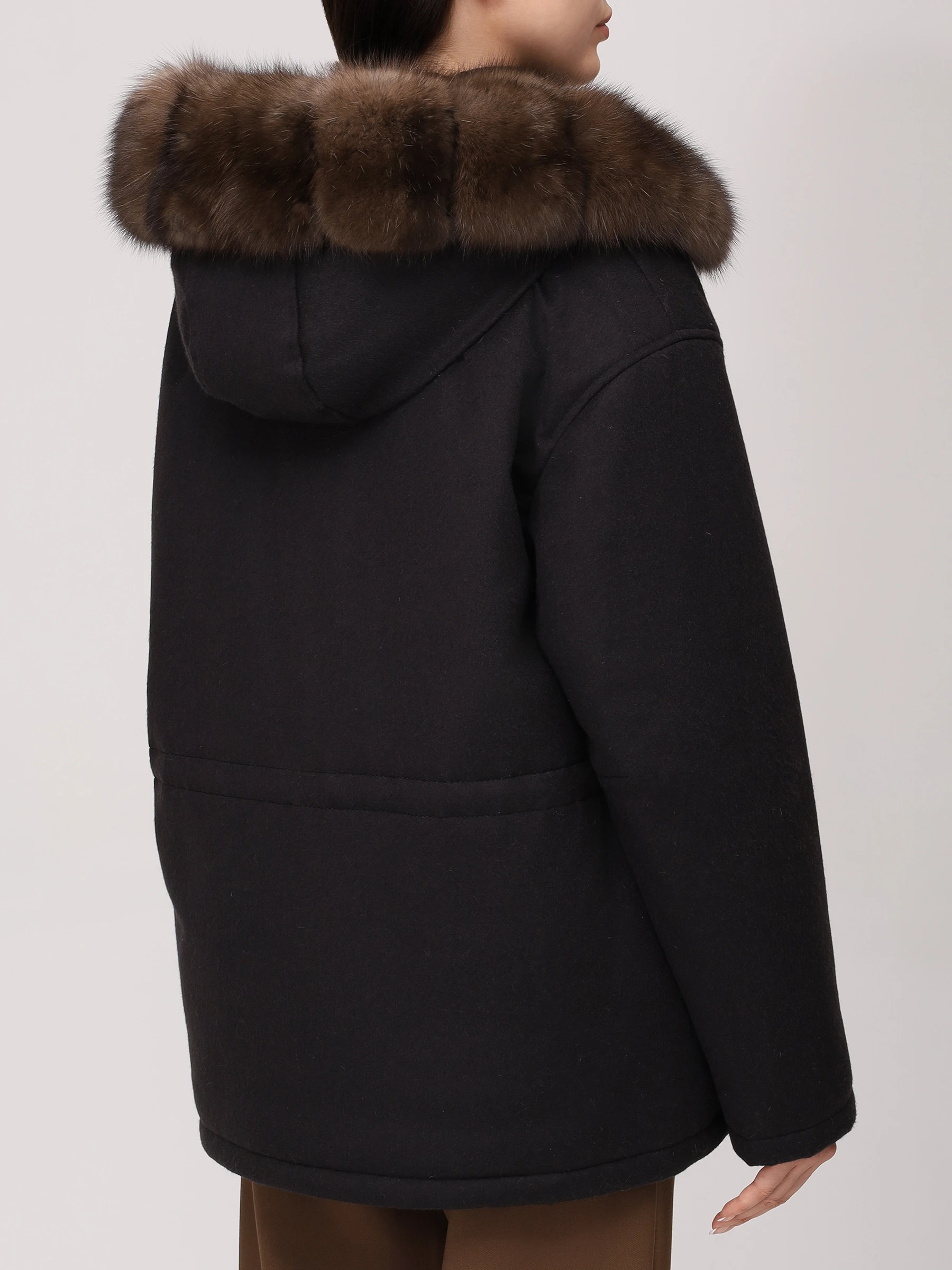 Парка с подкладом из мехом соболя