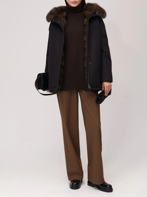 Парка с подкладом из мехом соболя AMELI