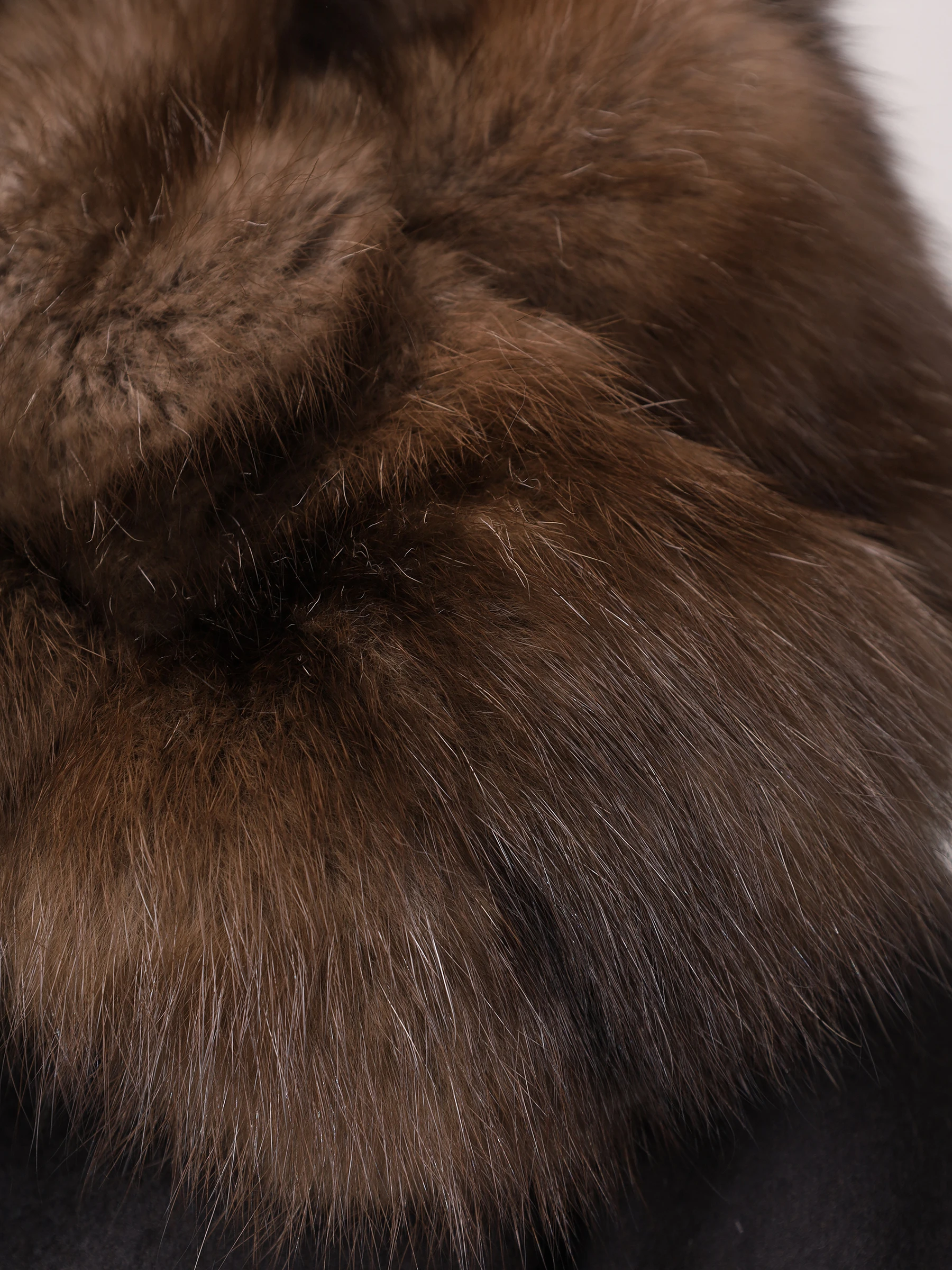 Парка шерстяная на соболином меху