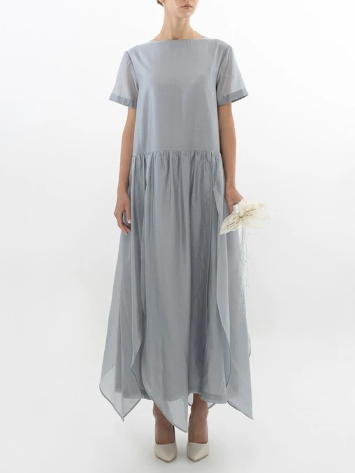 Платье из хлопка и шелка OKSANA TOMKA