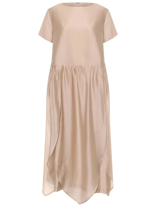 Платье из хлопка и шелка OKSANA TOMKA