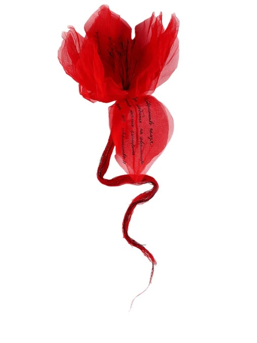 Брошь Лилия с каллиграфией Настасья Филипповна OKSANA TOMKA