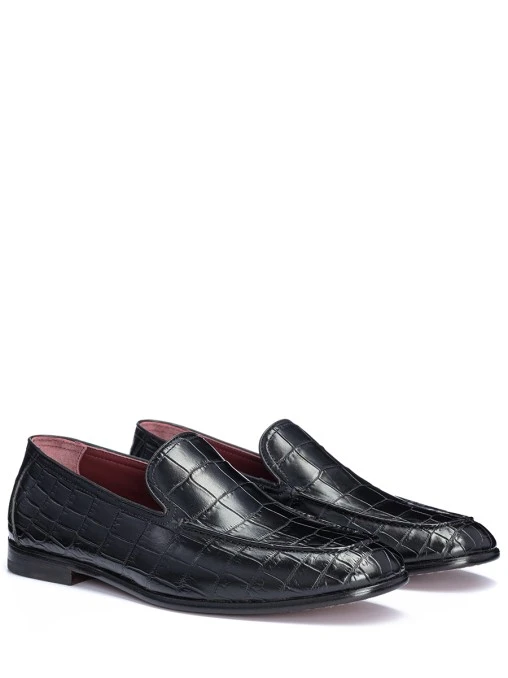 Лоферы из кожи крокодила FARGONI