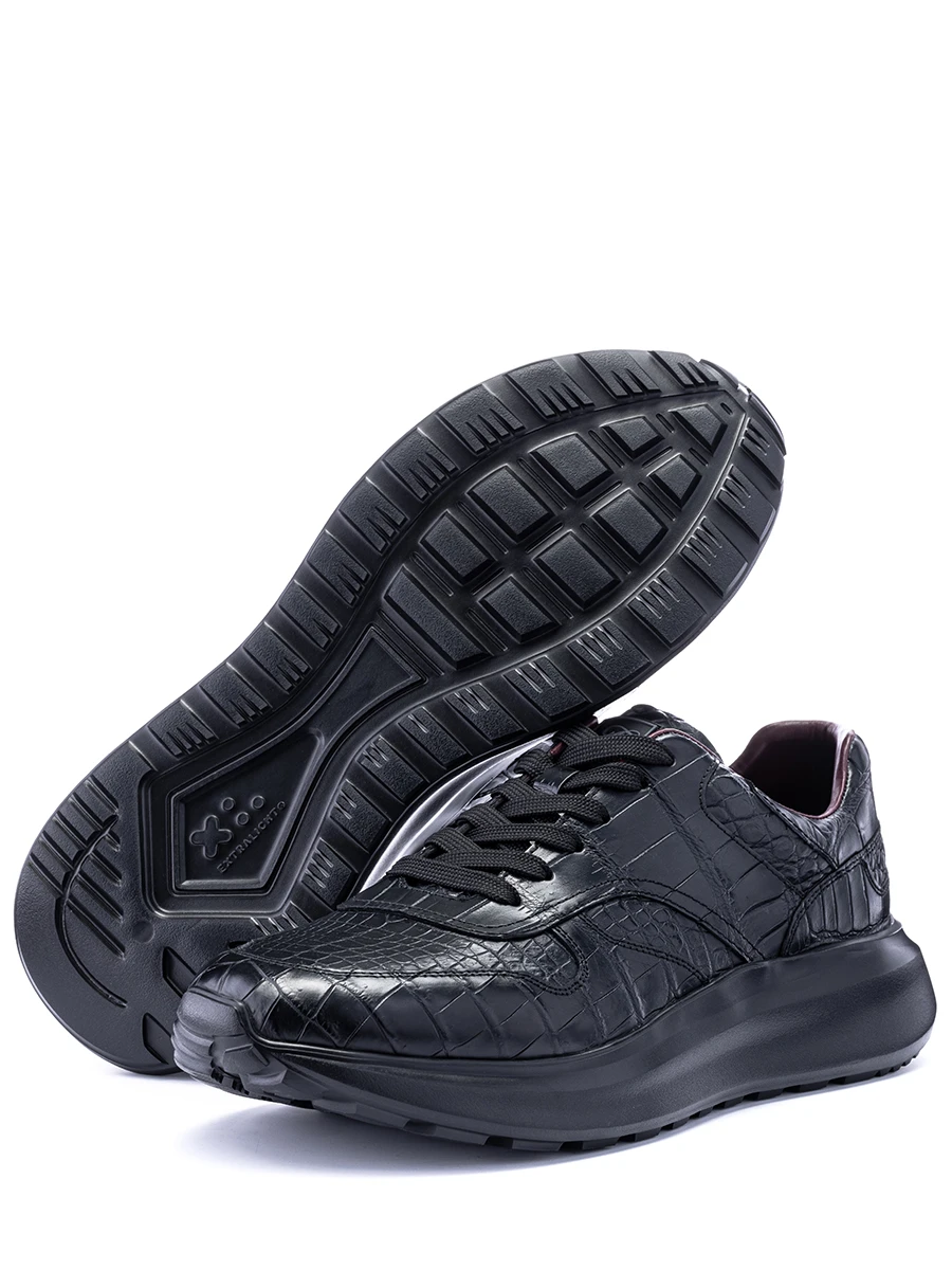Кроссовки из кожи крокодила