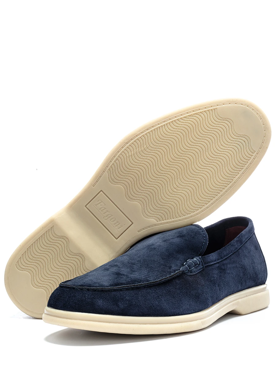 Лоферы замшевые