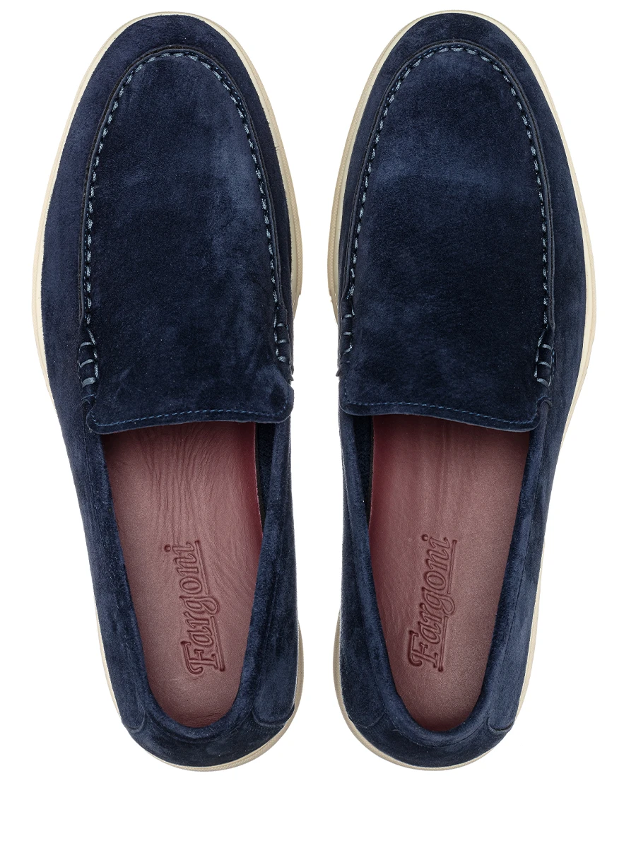 Лоферы замшевые