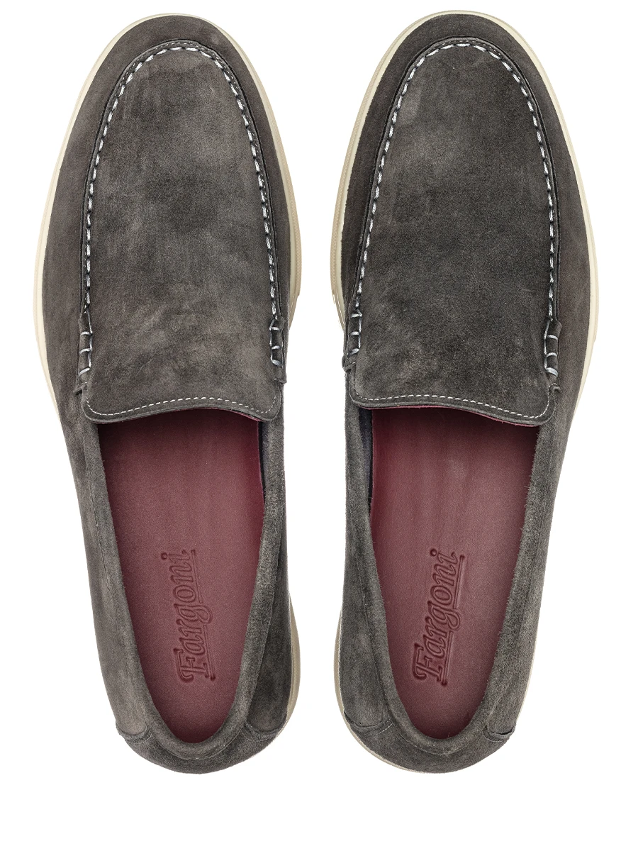 Лоферы замшевые