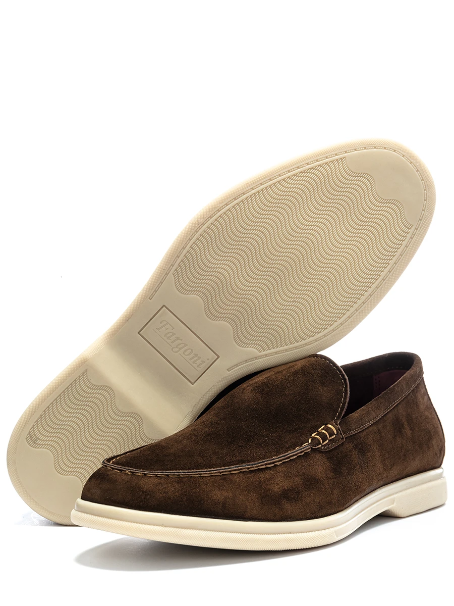 Лоферы замшевые