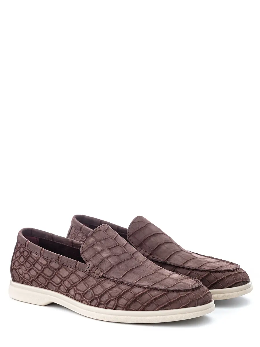 Лоферы из кожи крокодила
