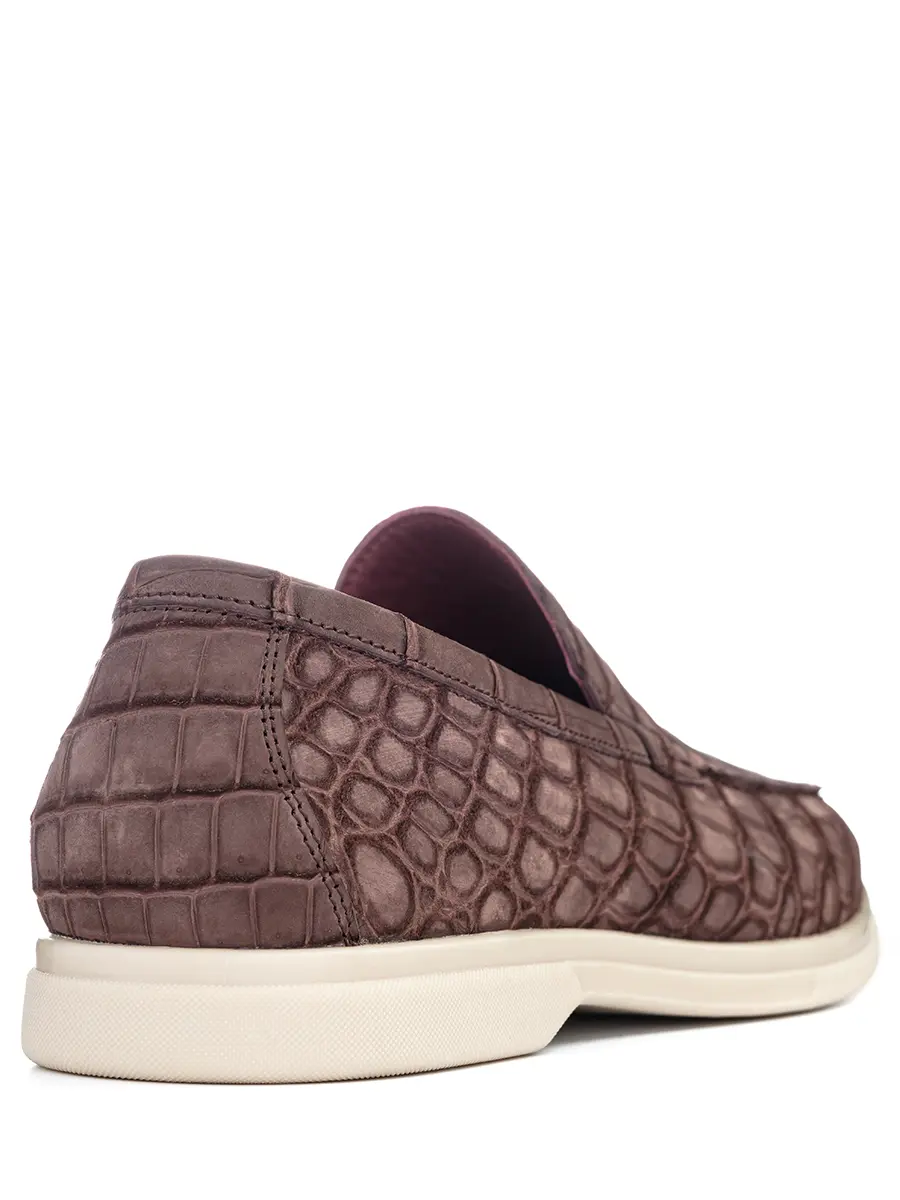 Лоферы из кожи крокодила
