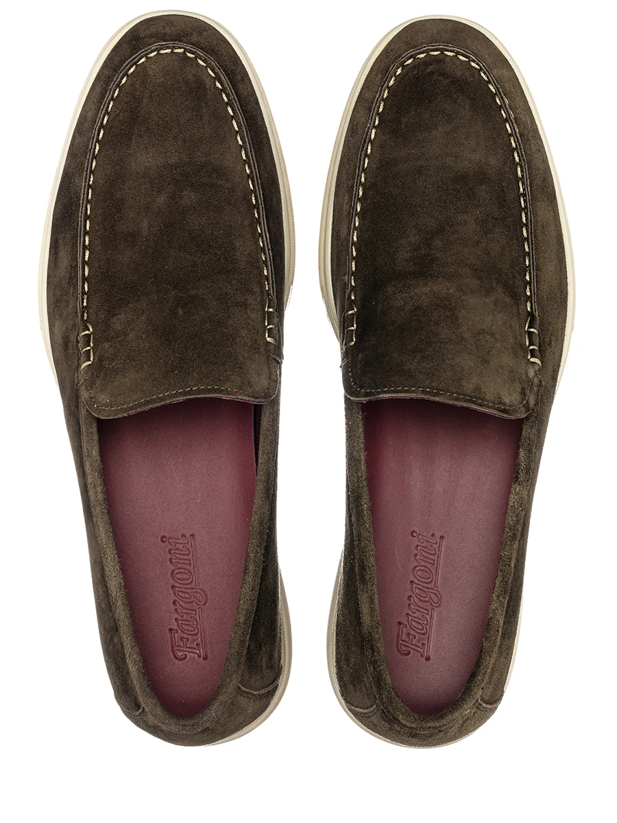 Лоферы замшевые