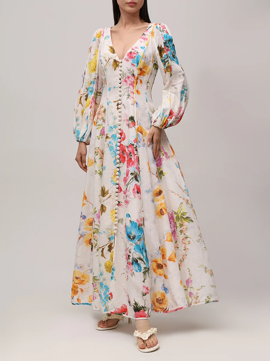 Платье льняное