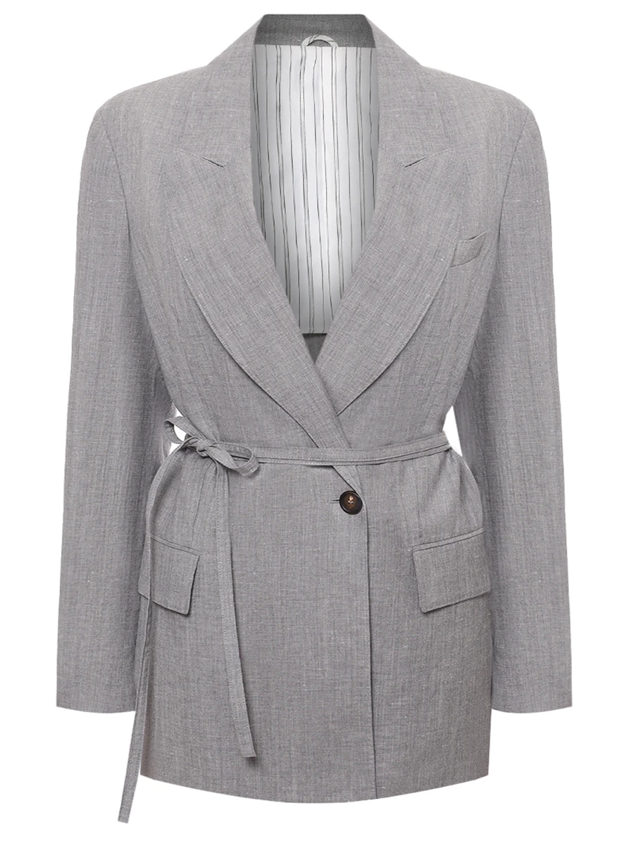 Пиджак из шерсти и льна