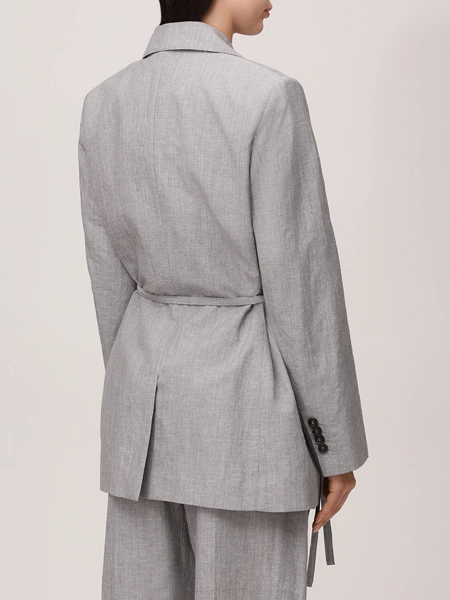 Пиджак из шерсти и льна