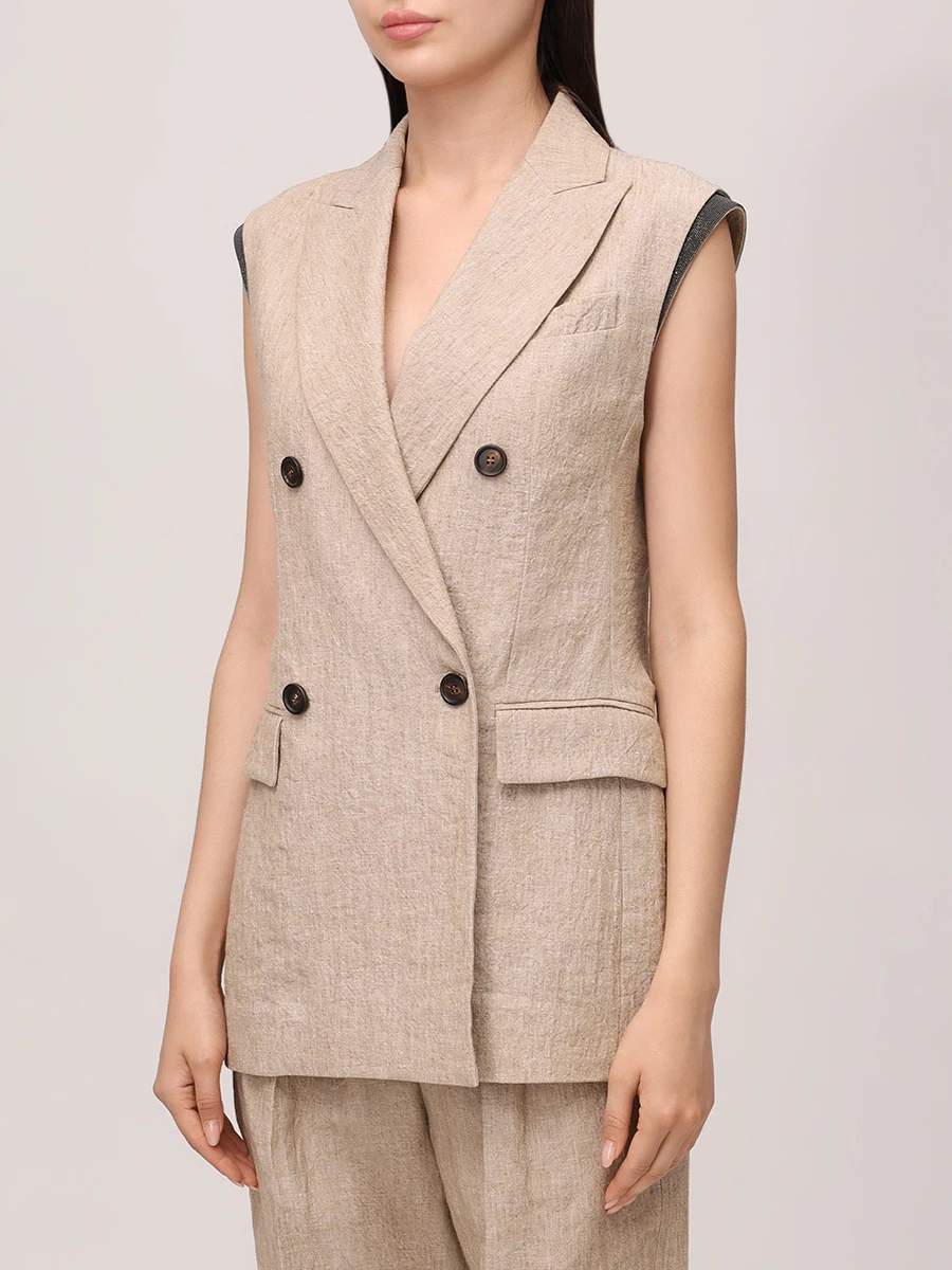 Жилет льняной