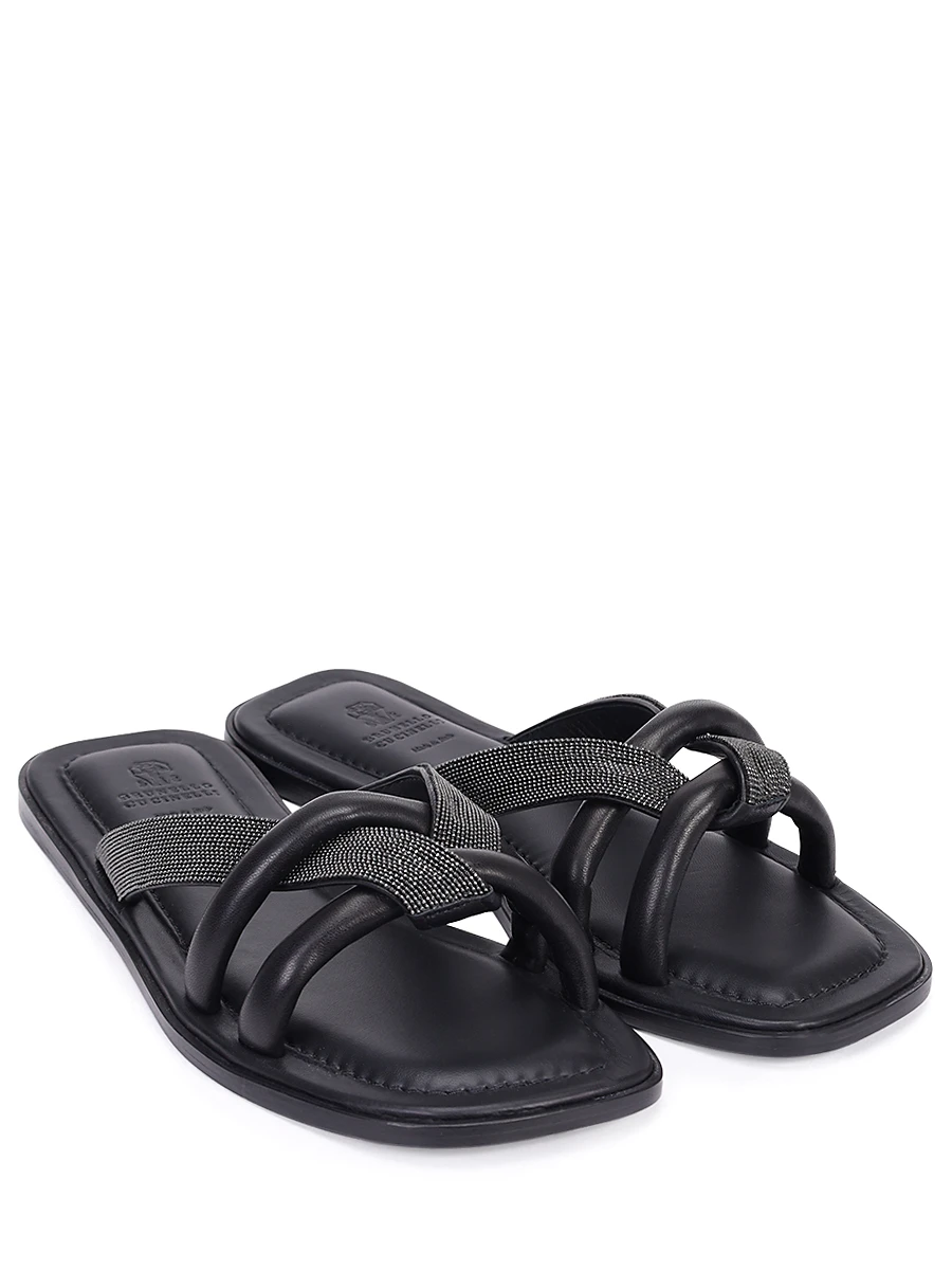 Шлепанцы кожаные