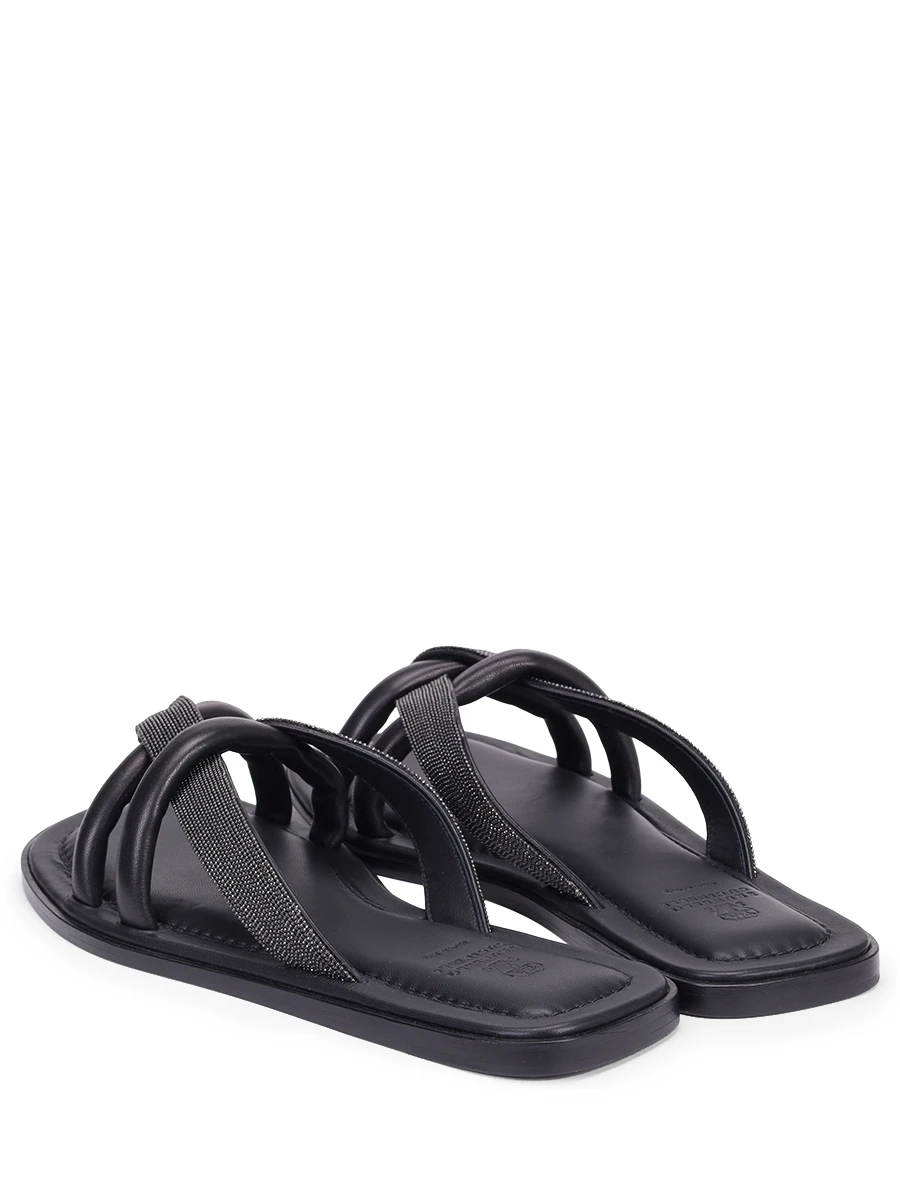 Шлепанцы кожаные