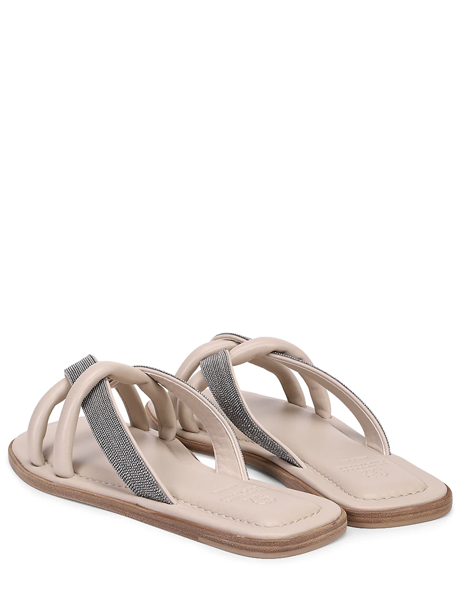 Шлепанцы кожаные