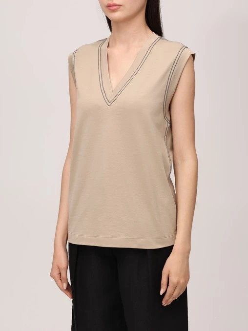 Топ хлопковый BRUNELLO CUCINELLI