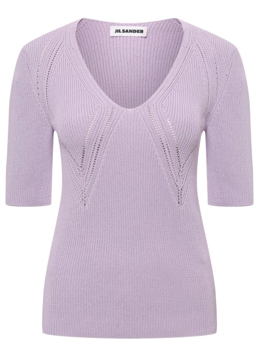 Джемпер из вискозы и хлопка JIL SANDER