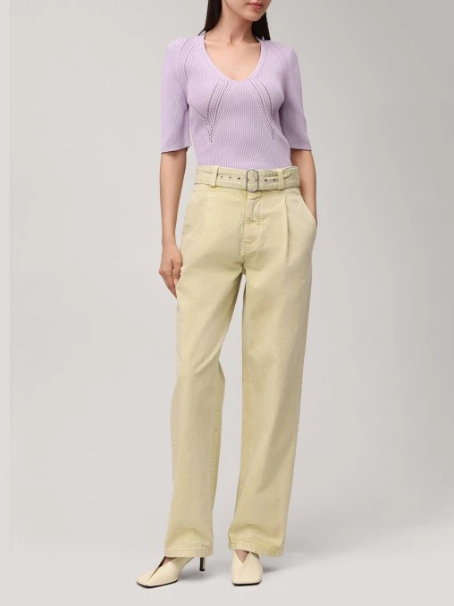 Джемпер из вискозы и хлопка JIL SANDER