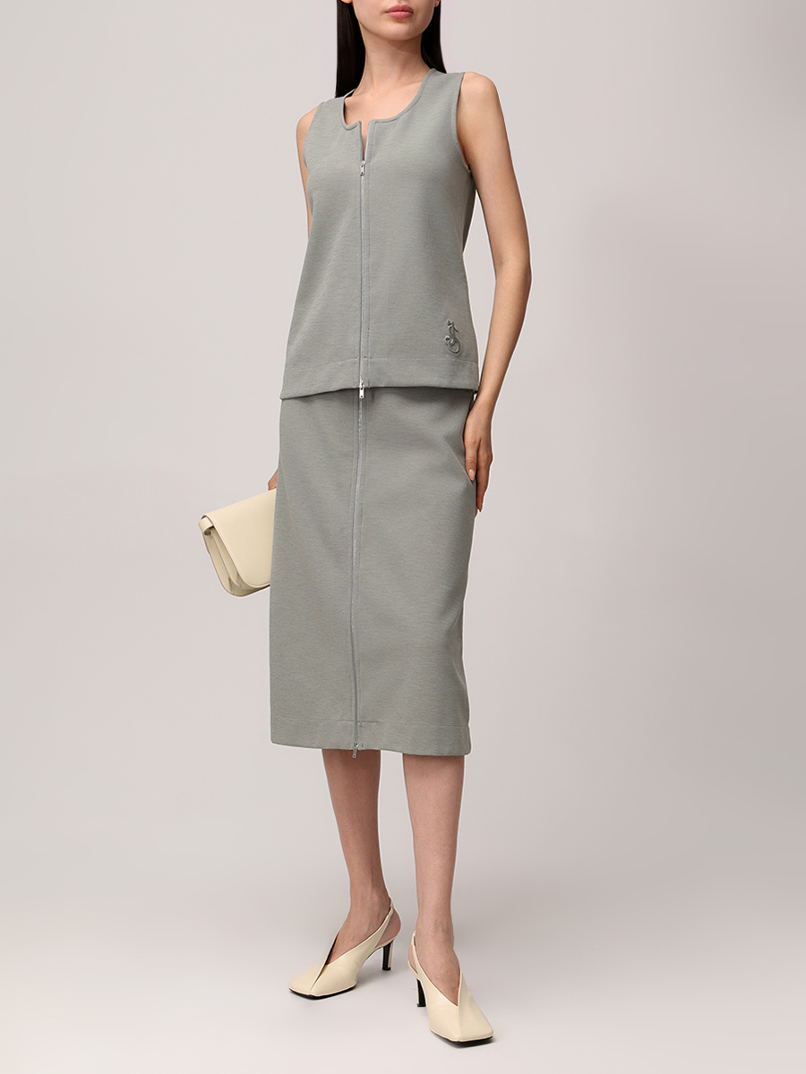 Юбка однотонная