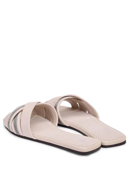 Шлепанцы кожаные BRUNELLO CUCINELLI