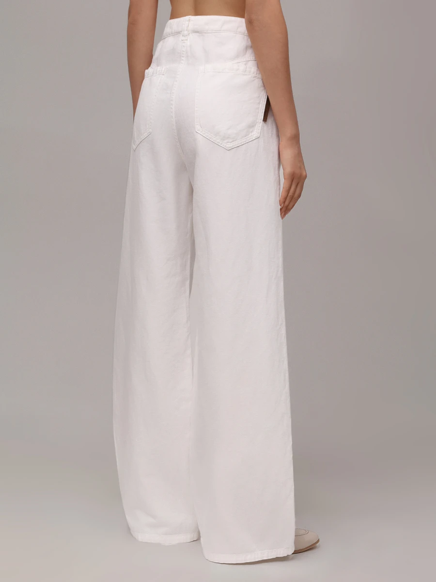 Джинсы из хлопка и льна