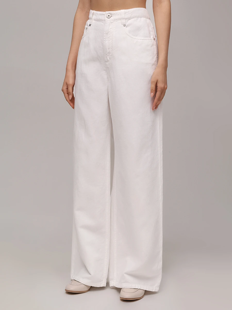 Джинсы из хлопка и льна