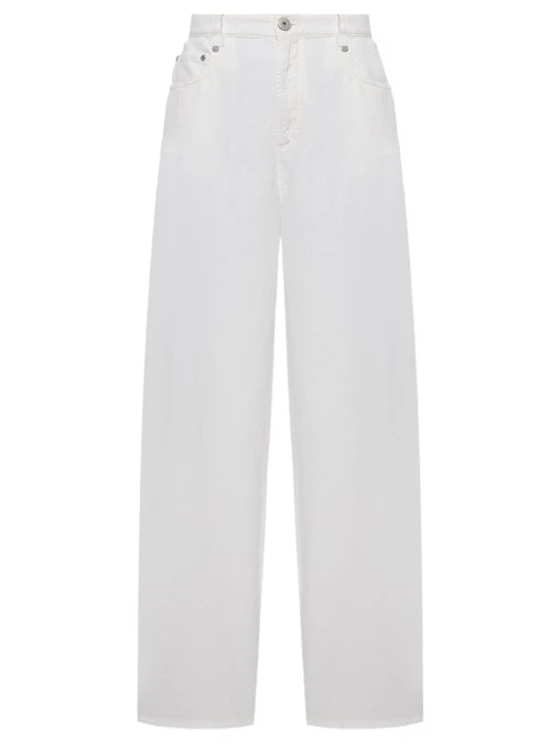 Джинсы из хлопка и льна BRUNELLO CUCINELLI