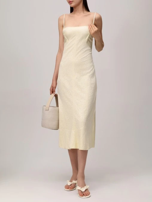 Платье из хлопка и вискозы JIL SANDER