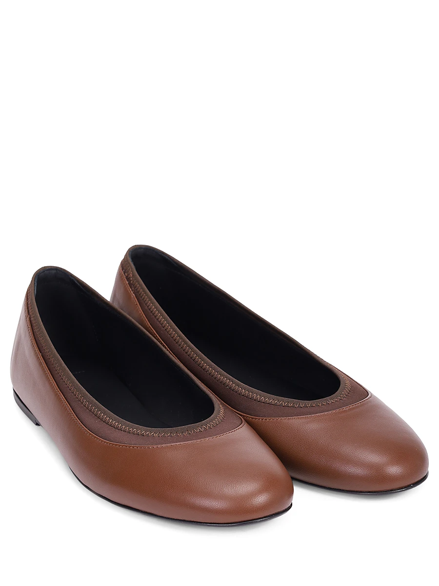 Балетки кожаные