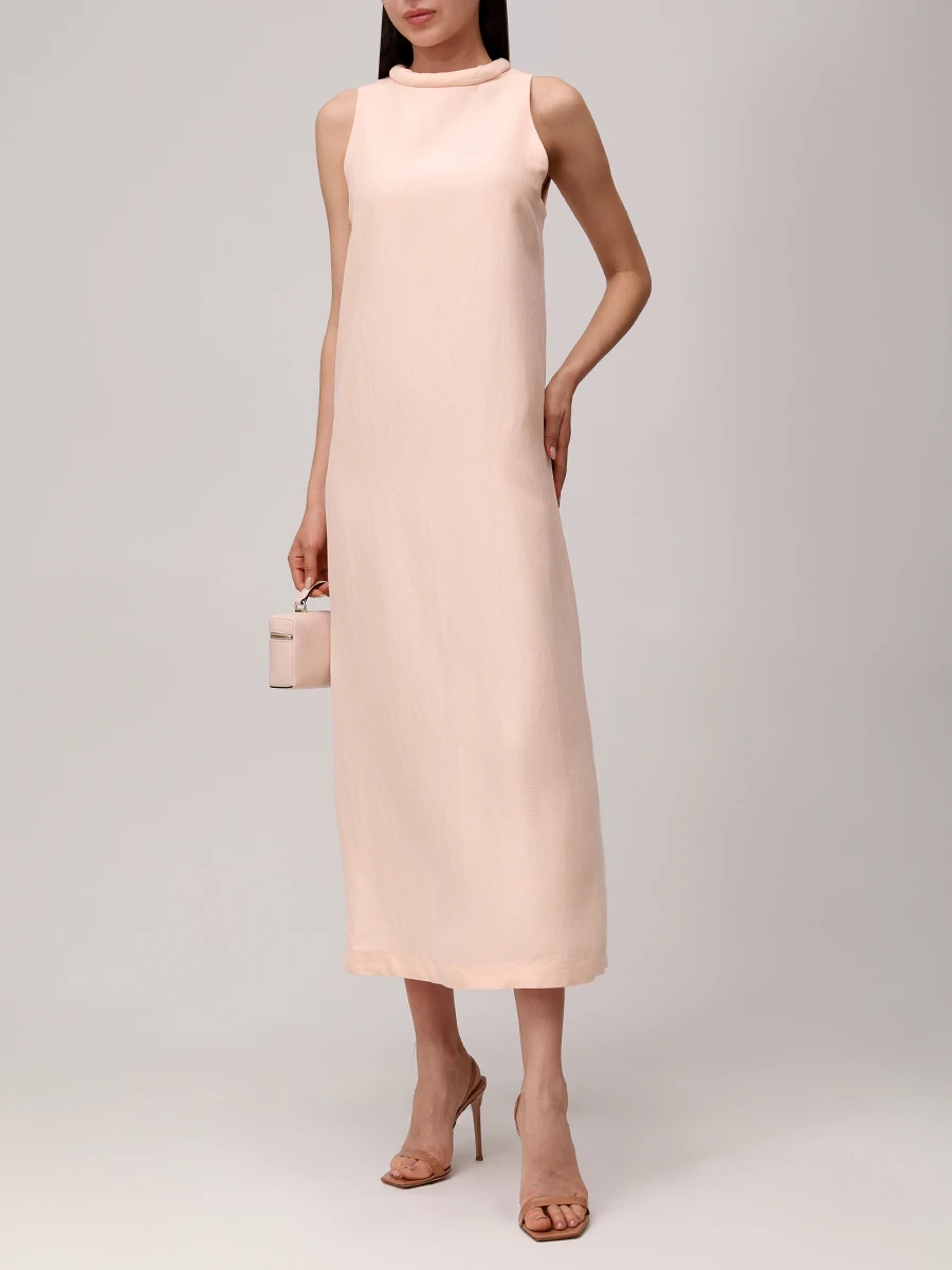 Платье из вискозы и льна