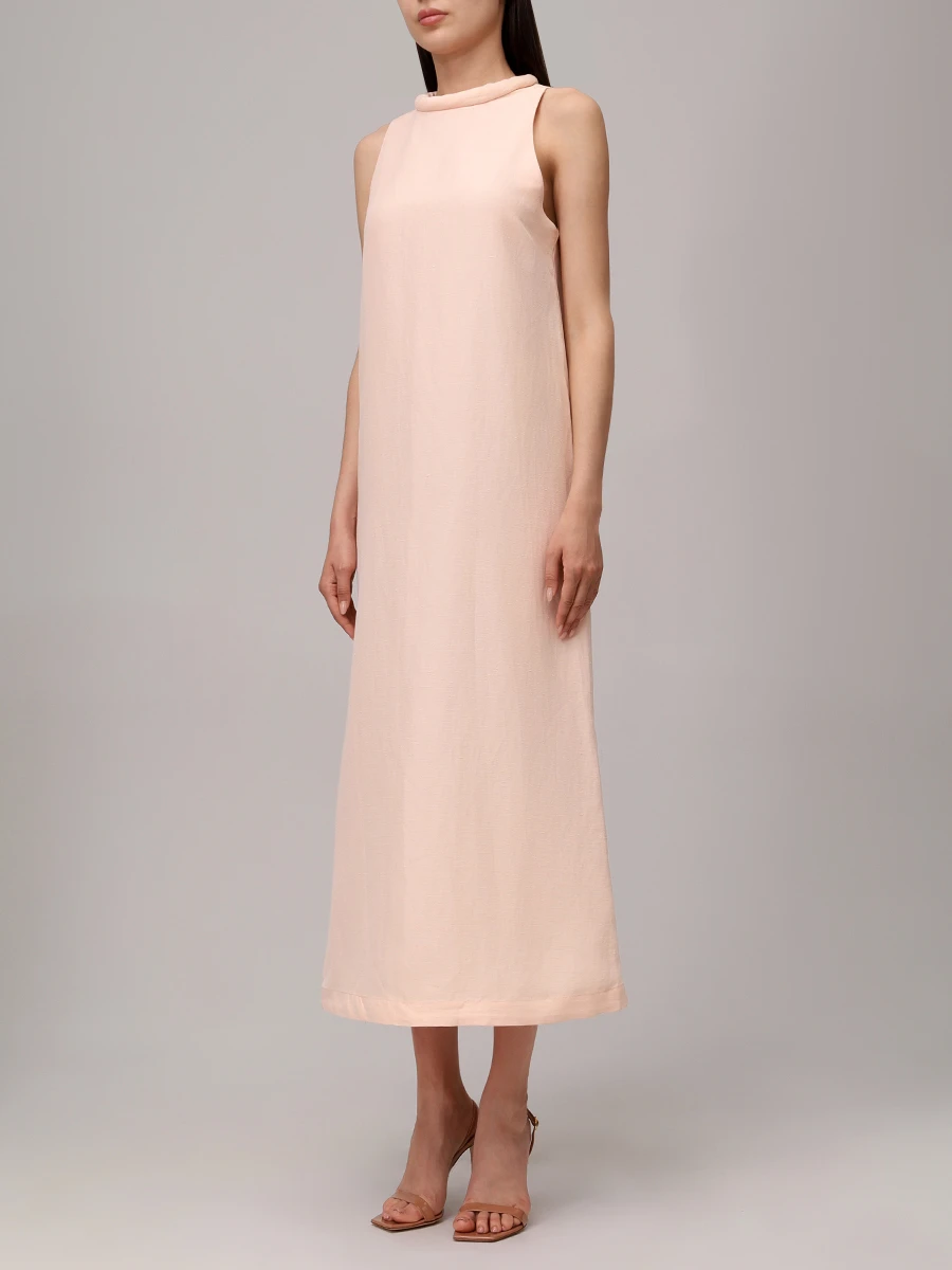 Платье из вискозы и льна