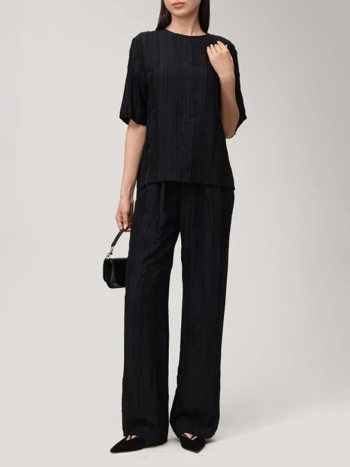 Блуза из шелка и хлопка LOU LOU DE SAISON