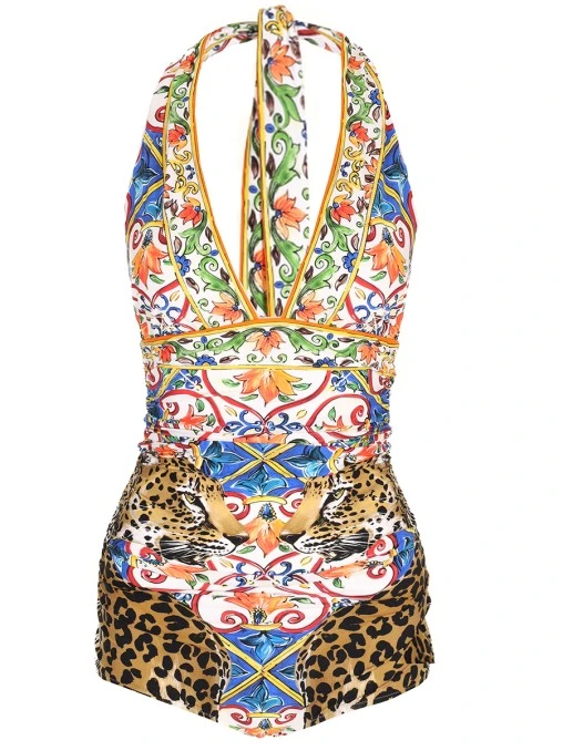 Купальник сплошной с принтом DOLCE & GABBANA