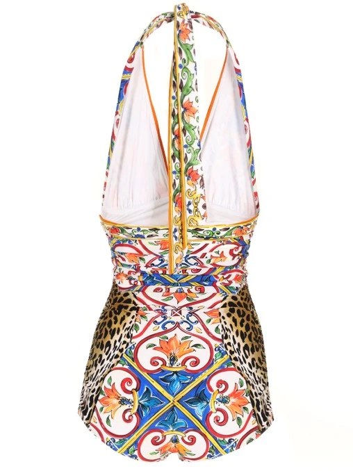 Купальник сплошной с принтом DOLCE & GABBANA