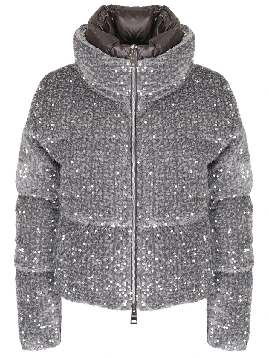 Пуховик с пайетками
