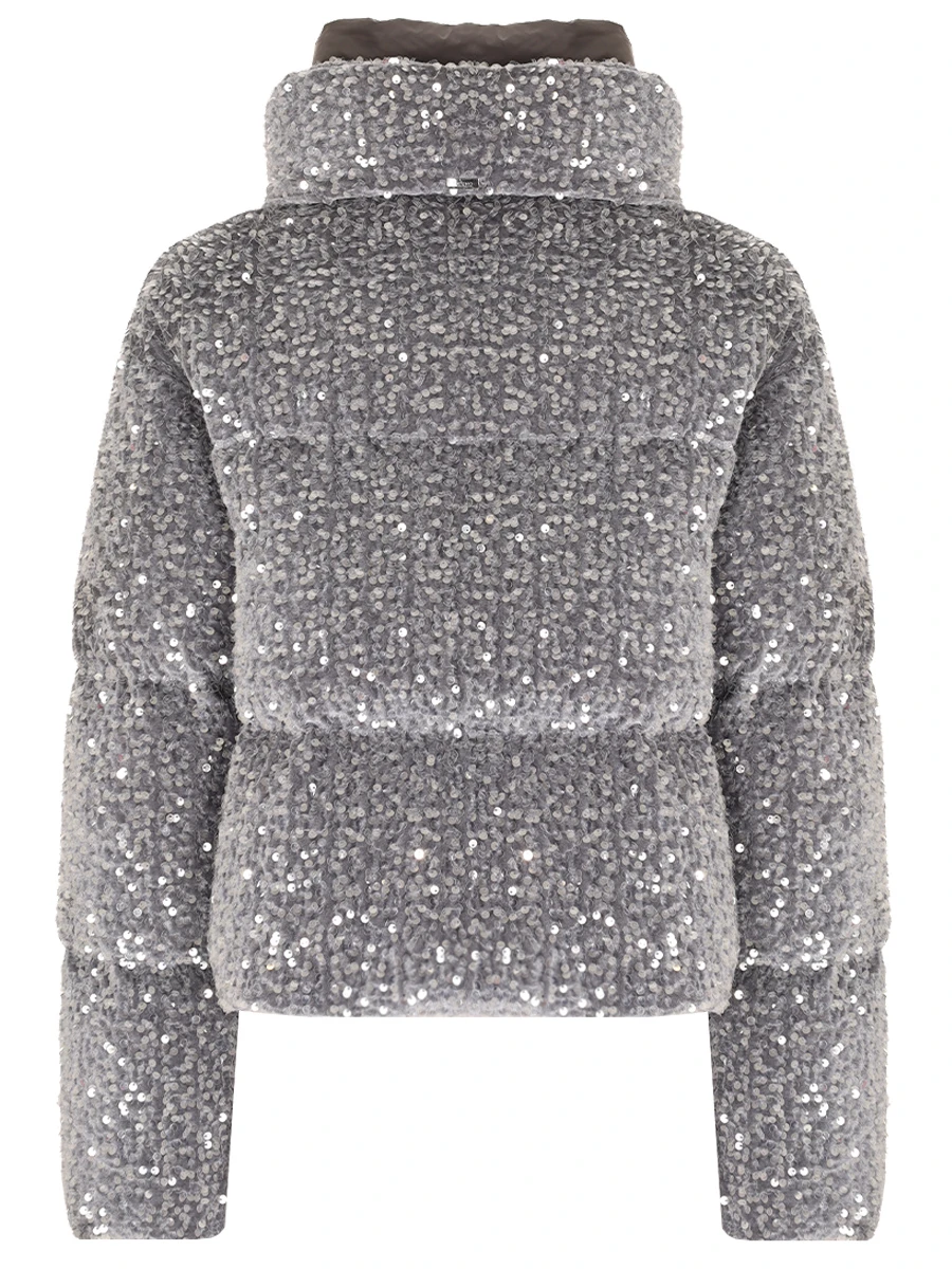 Пуховик с пайетками